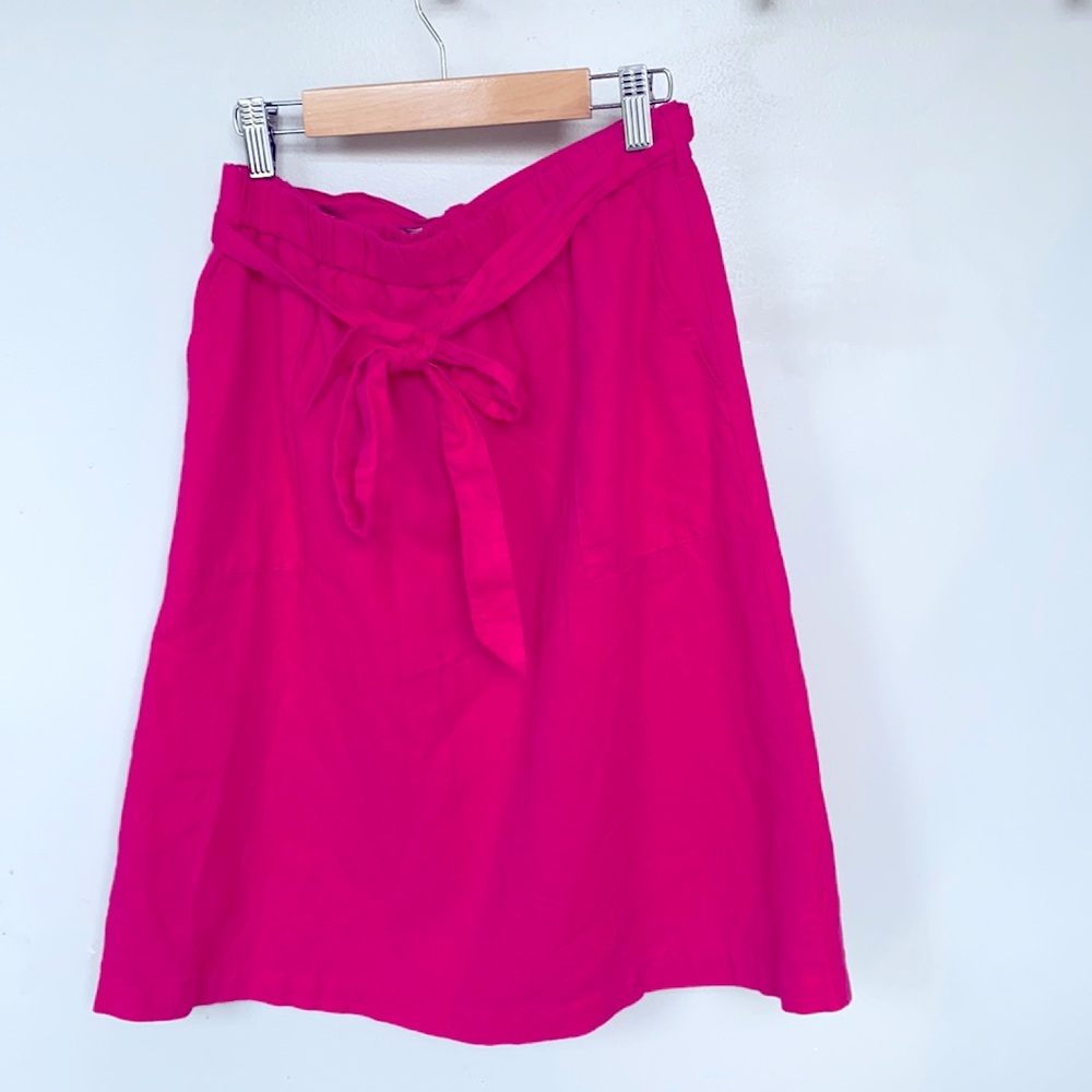 JCrew factory pink linen skirt